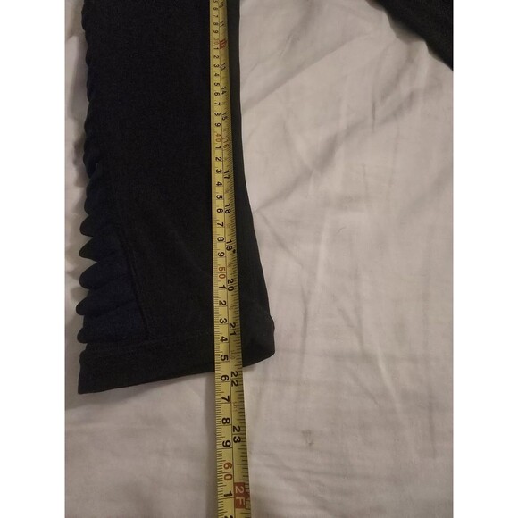 Athleta Salutation 7/8 Small Black Navy Mesh Cutout Leggings w/ Pockets - Picture 5 of 10